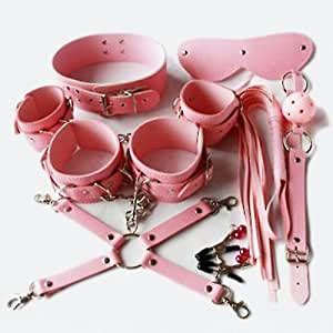 Amazon Com Bright Moment Pink Pcs Set New Pink Bondage Kit Bdsm S M Bed Restraints Health