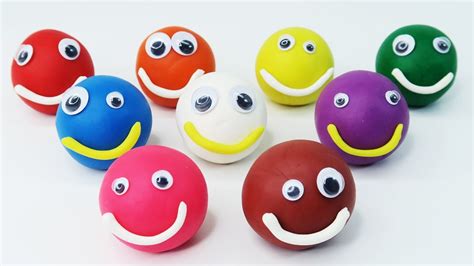 Learn Colors With Play Doh Silly Smiley Faces Youtube