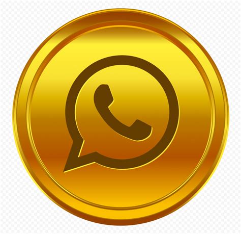 Hd Golden Gold Whatsapp Wa Whats Coin Style Icon Png Citypng