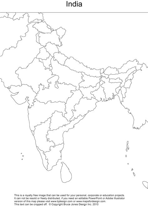 Blank Political Map Of India Printable Calendar Posters Images Wallpapers Free