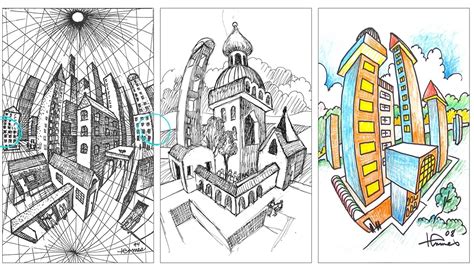 Four Point Perspective Drawing How To Draw Using Perspective With