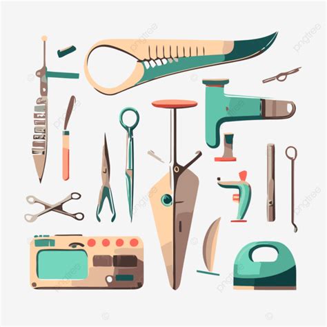 Surgical Instrument Vector Sticker Clipart Various Types Of Sewing