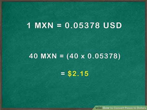 Also, view dollar to philippine peso currency charts. How to Convert Pesos to Dollars: 10 Steps (with Pictures)