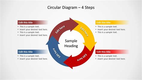 Simple point powerpoint diagram this is a simple timeline diagram where the dot emphasis is the point. Circular Diagram 4 Steps for PowerPoint | Diagram, Diagram design, Circle diagram