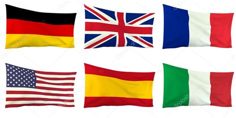 Italian flag was officially adopted on january 21, 1919. Flags of six nations - Germany, Great Britain, France, USA ...