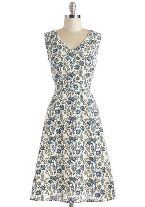 Pretty As A Picnic Dress In Blue Floral What Could Be Lovelier Than