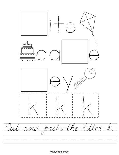 Free Printable Letter K Handwriting Worksheet Supplyme Letter K