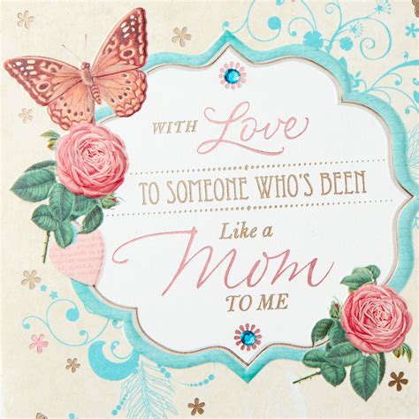 Roses And Butterflies Like A Mom Mothers Day Card Greeting Cards