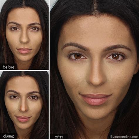 How to contour a long nose. Makeup Trick: How to Fake a Nose Job | Nose makeup, Nose ...