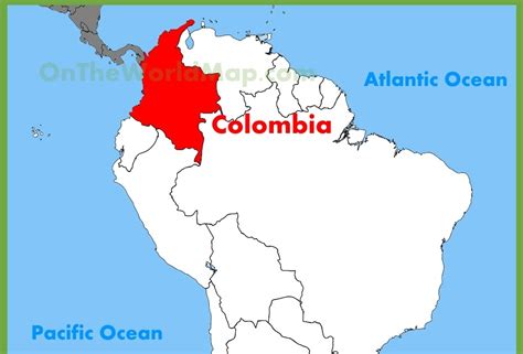Columbia Location On World Map Map Of World
