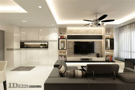 Hdb Multifunctional Living In A Modern Style Home Room Design Living