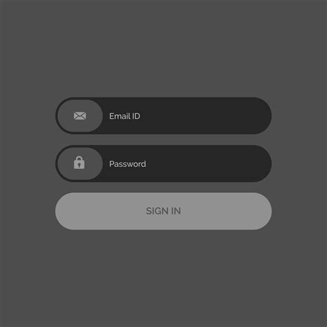 Dark Ui Template Design For Login Form Download Free Vector Art