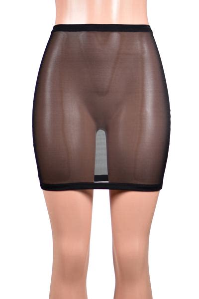 high waisted black mesh mini skirt plus size sheer see through deranged designs