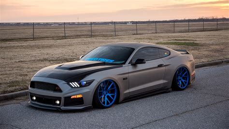 Ford Ford Mustang Rims Stance Air Ride Nature Sky