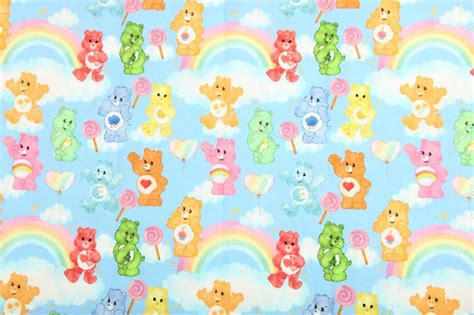 Care Bears Fabric Multi Colored Bear Cartoon Pattern Print Etsy