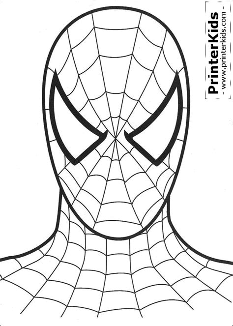 Printable Spiderman Mask Spiderman Coloring Page360