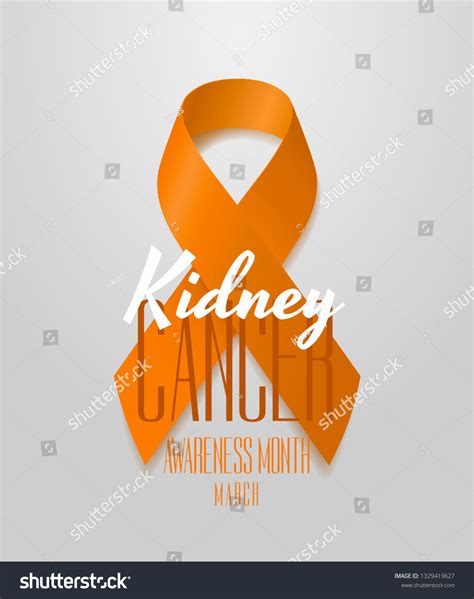 National Kidney Cancer Awareness Month Orange Stock Vector Royalty