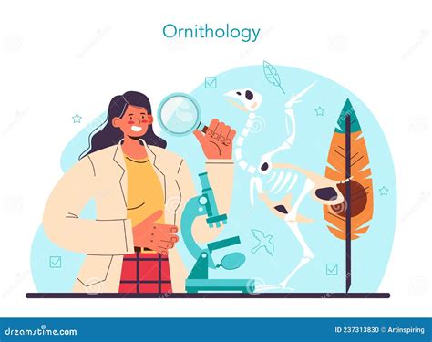 Ornithologist Concept Professional Scientist Studying Birds Species