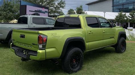 Lime Vs Lime Exclusive Look At 2022 Tacoma Electric Lime Metallic And