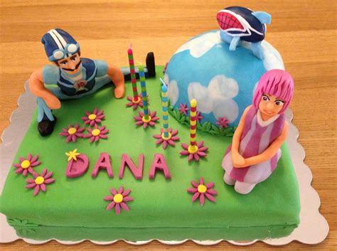 Lazy Town Cake With Sportacus Stephanie And Blimp Made With Rolled Fondant Lazy Town Memes