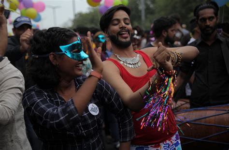 over 1 000 lgbtq members hold pride parade in new delhi