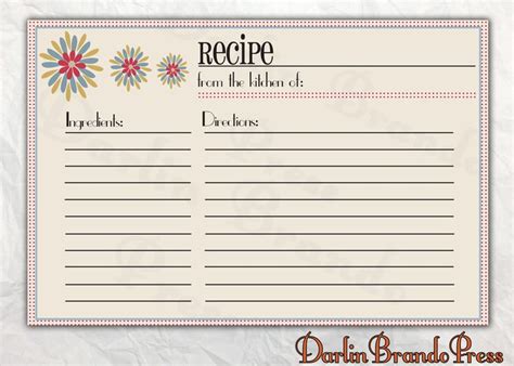 Free printable recipe card template for word. Free Editable Recipe Card Templates for Microsoft Word ...
