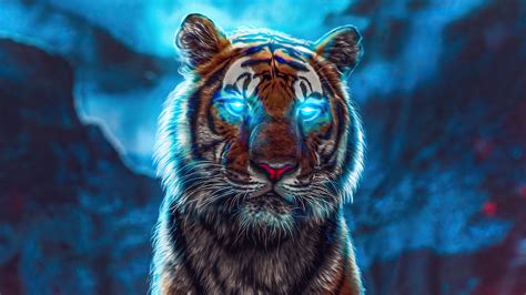 Tiger Glowing Eyes 4k 6452 Wallpaper