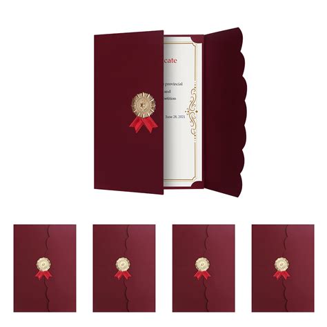 Buy 5pcs A4 Certificate Holder Graduation Diploma Cover Degree