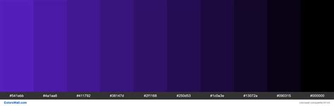 Shades Xkcd Color Purpleblue 5d21d0 Hex Colors Palette Colorswall