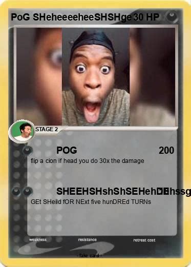 Pokémon Pog Sheheeeeheeshshge Pog My Pokemon Card