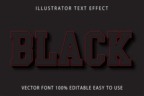 Premium Vector Black Editable Text Effect