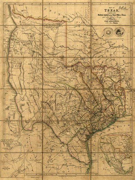 Texas State Map Print Map Vintage Old Maps Antique Prints Etsy
