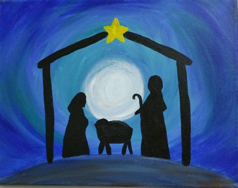 Simple Nativity Painting At Explore Collection Of