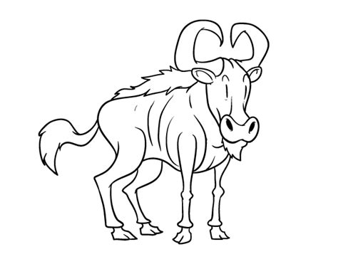 Blue Wildebeest Coloring Page