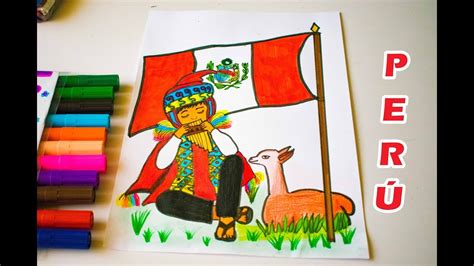Dibujo Por El Dia De La Patria Del Peru Dibujo De La Bandera Del Peru