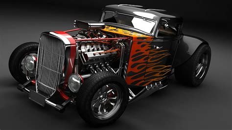 Hd Wallpaper Blower Cars Chrome Classic Custom Engine Ford Hot Muscle Wallpaper Flare