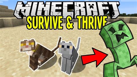 Taming Cats And Scaring Creepers Away Minecraft Survival Lets Play Tutorial Ep 6 Youtube