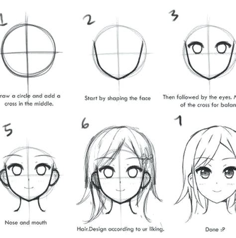 Anime Face Drawing Tutorial For Beginners ~ Anime Head Tutorial Drawing