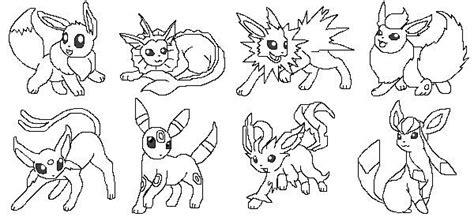 Pokemon Coloring Pages Eevee Evolutions All Wallpapers Hd References