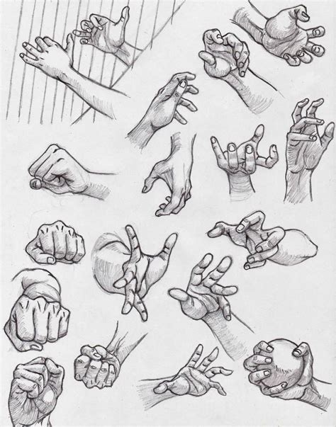 Hand Reference By Kingangel Z Esboços De Mãos Como Desenhar Mãos