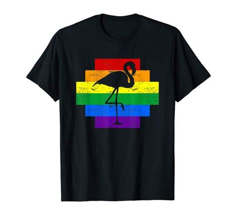 Amazon Com Lgbt Gay Pride Month Flamingo Lover Glbt Lgbt Flag Rainbow T Shirt Clothing Minaze