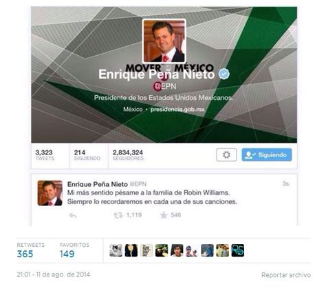 Enrique Peña Nieto Confundió A Robin Williams Con Cantante Británico