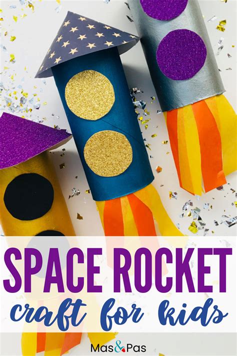 Blast Off Into Space With This Easy Cardboard Roll Rocketship Craft