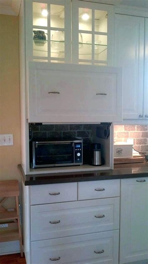 I created one with my ikea microwave cabinet hack! oven microwave cabinet in 2020 (With images) | Ikea kitchen cabinets, Kitchen hacks design ...