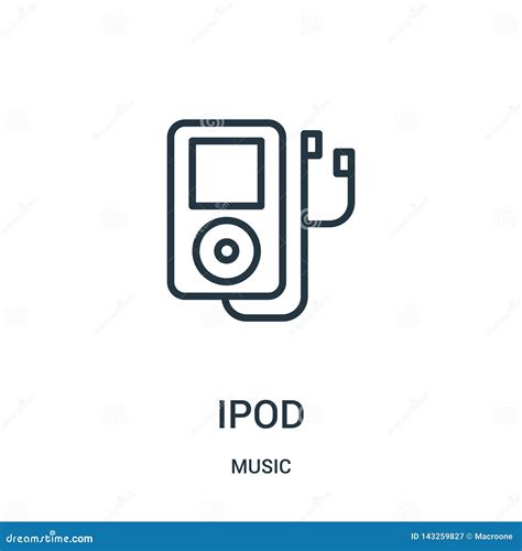 Ipod Icon Vector From Music Collection Thin Line Ipod Outline Icon