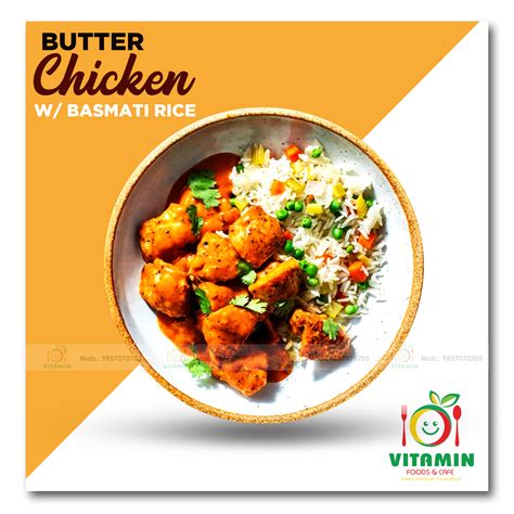 Butter Chicken Basmati Vitamin Foods And Cafe