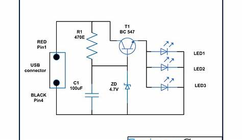 USB Mobile Charger Circuit Diagram