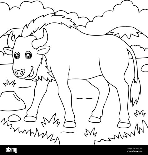 Wildebeest Coloring Page For Kids Stock Vector Image And Art Alamy