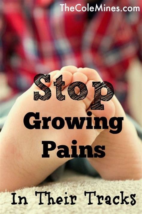 Pains felt by young people in the bones or joints (= places where two bones are connected) of…. Stop Growing Pains In Their Tracks - The Cole Mines ...