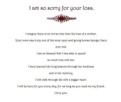 Maybe you would like to learn more about one of these? Loss of a Mother Sympathy Cards 6 Wording | Free Geographics Word Templates